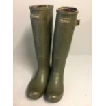 Pair ladies Barbour wellington boots size 3