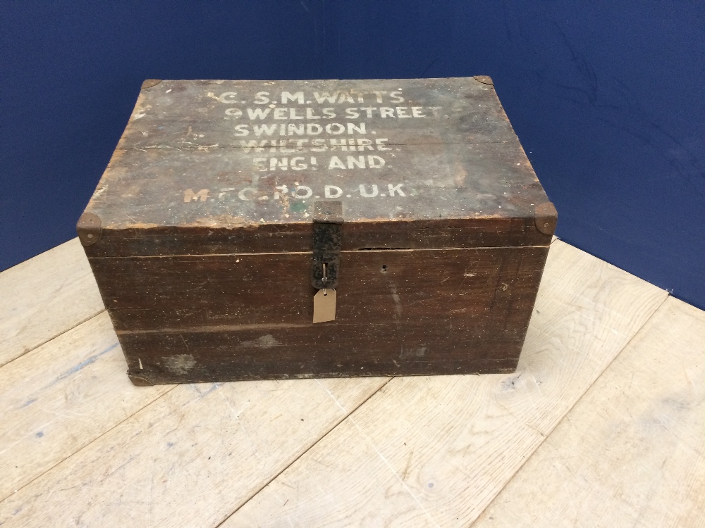 General Clearance Lots: wooden tool box with tools. - Image 4 of 4