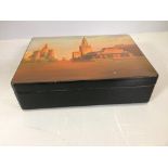 Russian lacquered painted box