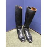 Pair Black riding boots