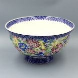 Modern Chinese bowl, extensively decorated with flowers