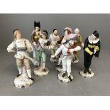 7 C19th Porcelain figures