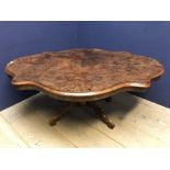 Solid walnut coffee table with patina top