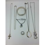 Collection of hallmarked silver jewellery