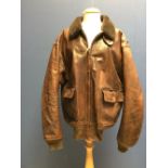 Early Ralph Lauren Leather A2 flying jacket XXL