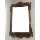 General Clearance Lot: Georgian wall mirror (some restoration needed) 61x38cm