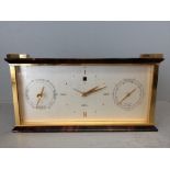 C20th Swiss made tortoiseshell mounted combined clock, barometer & thermometer by Hermes, Paris