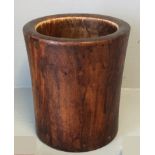 Wooden brush pot 11 X 12.5cm H