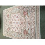 Finely hand woven Aubusson carpet 3.69 X 2.68m