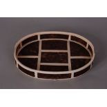 C19th Chinese tortoise shell and ivory tray, 29cm wide.