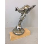 Chromed model of Rolls Royce car mascot 'Spirit of Ecstasy'