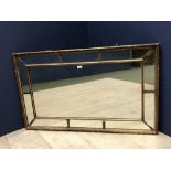 C19th giltwood overmantle mirror 113 x 70 cm