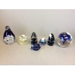 Small collection of glass paperweights