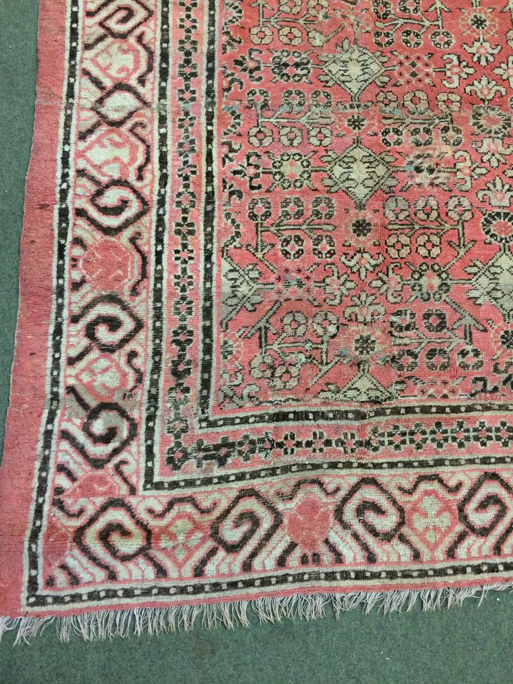 Antique Samarkand carpet East Turkestan circa 1900 2.82 X 2.48m