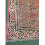 Antique Samarkand carpet East Turkestan circa 1900 2.82 X 2.48m