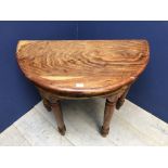 Hardwood Demi Lune table