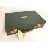 1950s Bottle green leather Mappin & Webb fitted writing case 35 x 23 x 8cm