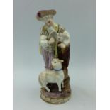 C19th Porcelain figure of a milkmaid Meissen cross swords mark to base 15cm H