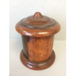 Large shop C19th lignum vitae treen string box