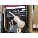 Qty of books to include violin restoration, making & wood working