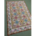 Finely hand woven needlepoint carpet 2.84 X 1.84m