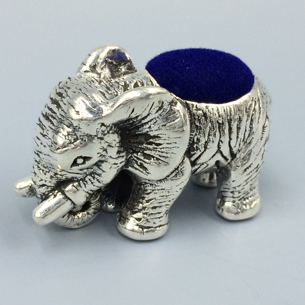 Silver elephant pin cushion - Image 2 of 2