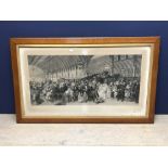 After W P FRITH black & white engraving 'The Station' signed in pencil on the mount by the artist 52