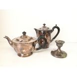 Silver plate tea & coffee pot stamped to base Goldsmith & Silversmiths Company 112 Regents Street