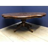 Solid walnut coffee table with patina top