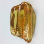Large Baltic Amber block containing fossilised wood approx 13 x 7 x 9.5 cm weight 279.78g