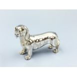 Sterling silver figure of a dog
