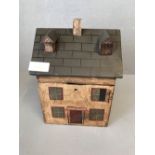 Wooden box styled as a C19th cottage
