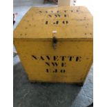 Large (77 x 75 cm) French made wooden storage container for logs or horse feed