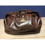 1930s Leather gentlemans kitbag