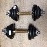 Pair of dumb bells with weights