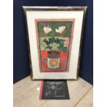After MICHAEL ROTHENSTEIN colour print, still life 'Plants In a Flower Pot' signed in pencil