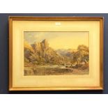 Watercolour of the Tamar at Carmarthen signed & dated lower right 1862 44.5 x 30 cm