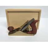 Bailey pattern bench plane brass No 1 in wooden case as new