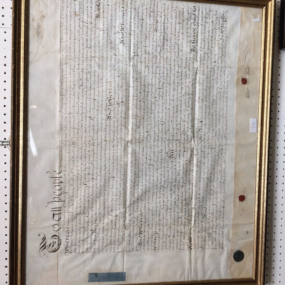 C18th Eviction order to the church wardens of the parish of Upton Noble dated 1722, & 2 indentures - Image 4 of 4