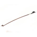 Modern English cello bow silver mounted