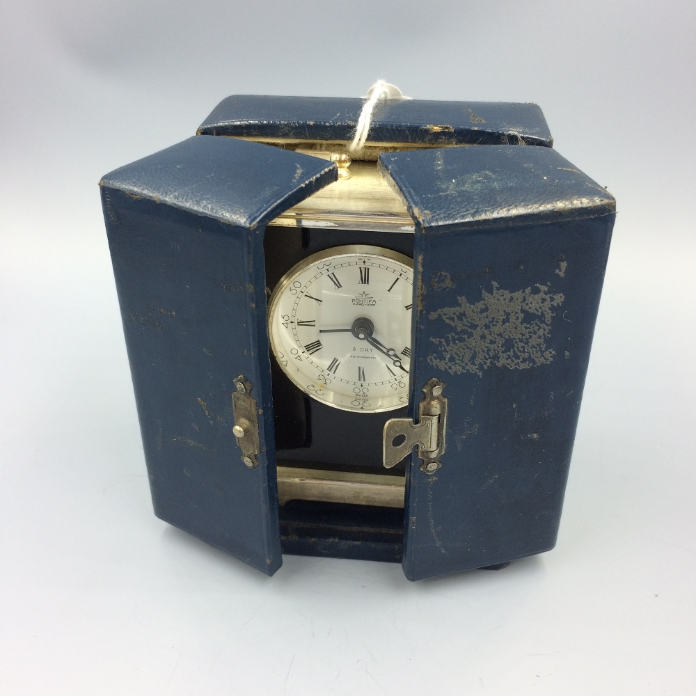 Travelling cased miniature clock - Image 3 of 3