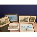 Quantity of hunting related prints, including Sandys Lumsdaine, The Heythrop Point to Point, 5th