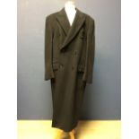 Navy Aquascutum mens lambs wool double breasted coat size 40 approx
