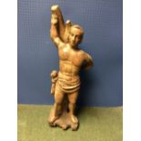 Early carved wooden figure 93cm