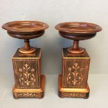 Pair of Treen Charles X style coupes 25 cm