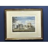 Manner of PAUL SANDBY, early C19th PRINT 'South East view of Windsor Castle' with military