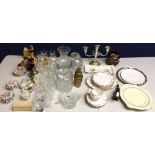 Nice selection of china, glass etc including a Poole pottery serving dish
