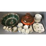 Coalport coffee set, continental tea & coffee set & a large modern chinese bowl (chipped) 38.5cm
