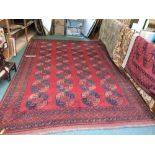Antique Afghan carpet circa 1900 4.10 X 2.93m
