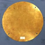 'Brush Ljunstrom steam turbine' plaque, wording on plaque 'Manufactured by the Brush electrical